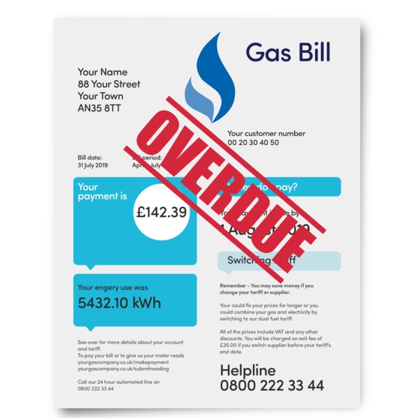 Overdue gas bill